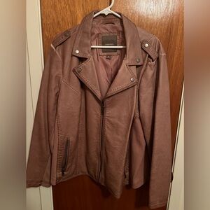 Maurice’s Mauve Faux Leather Moto Jacket
